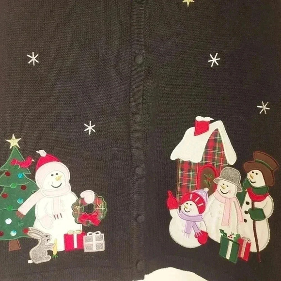 Bechamel Ugly Sweater Vest Plus Size 3X  Christmas Vest Snowmen - Picture 2 of 6